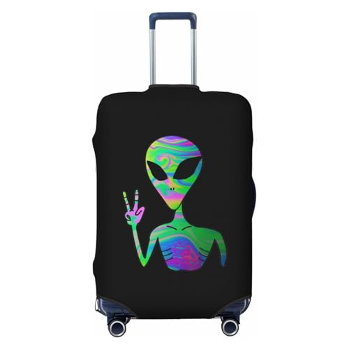 Trippy Alien Color Travel Luggage Cover Suitable for 18-32 Inch luggage