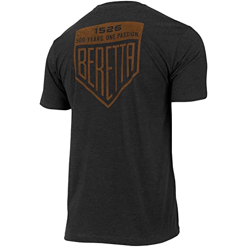 Beretta Men's Legacy Casual Durable Active Wear Ribbed Crew Neck Logo Print Double Needle Hems Short Sleeve T-Shirt3