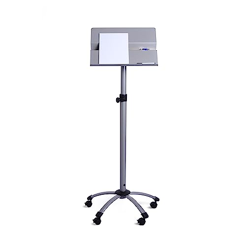 Rocada | Rednerpult | Stehpult Höhenverstellbar 105-145cm | Einstellbares Lesepult | 48x36 cm Stehender Schreibtisch Stahl Rocada | Rednerpult | Stehpult Höhenverstellbar 105-145cm | Einstellbares Lesepult | 48x36 cm Stehender Schreibtisch Stahl