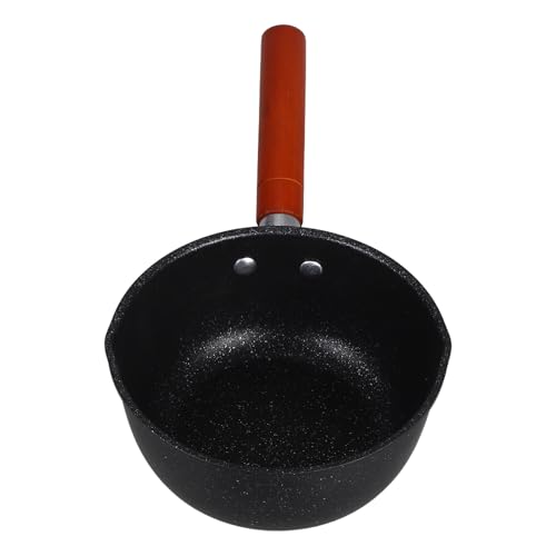 Lurrose Pentola Giapponese in Ferro Battuto 16 Cm Antiaderente per Latte e Zuppe, Pentola Piccola Multifunzionale con Manico, per Uso Domestico e Cucina Quotidiana