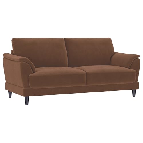 Coaster Home Furnishings - Selma - Wood - Upholstered Sofa with Curved Tufted Arms and Transitional Style - Living Room - Rust - 552101