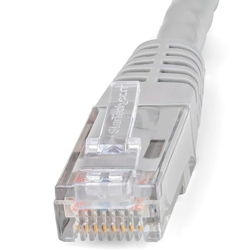 Image of StarTech 2ft CAT6 Ethernet Cable - Gray CAT 6 Gigabit Ethernet Wire -250Mhz 100W PoE++ RJ45 UTP Molded Category 6 Network Patch Cord (C6PATCH2GR)