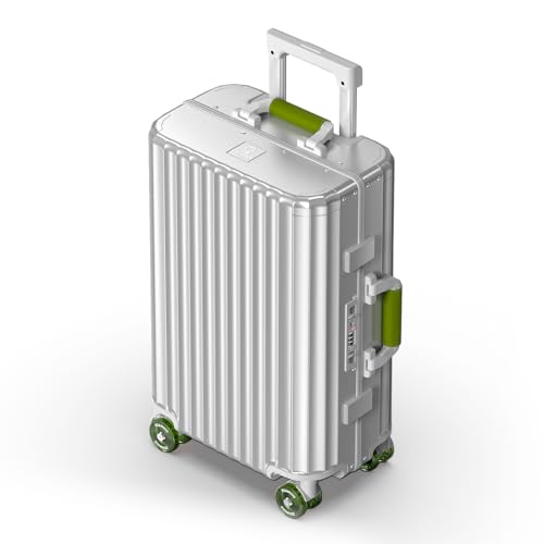 Roaming Carry on Luggage, 20 Inch Durable Aluminum Zipperless Luggage Airline Approved, Hardside Suitcase with TSA Lock USB Port and Spinner Wheels, Smart Organizational Pockets Maximize Packing