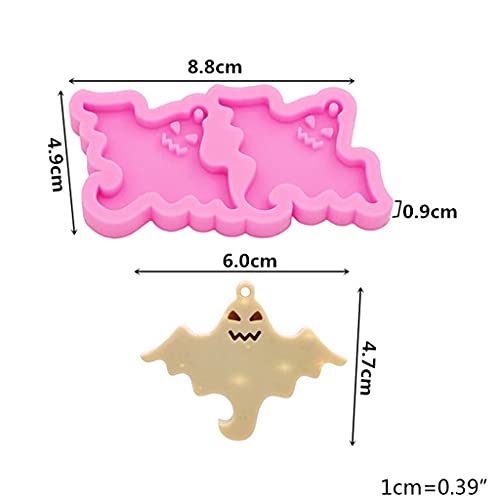 A FEI Pingente de morcego fantasma de Halloween chaveiro molde de silicone com orifício chaveiro pin