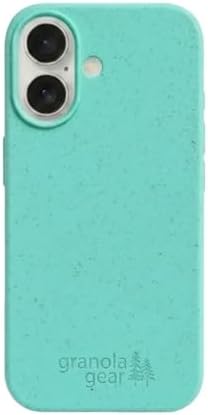 Eco by GranolaGear - Eco-Friendly Phone Case for iPhone 17 - Biodegradable, Compostable, Plastic-Free, Made from Plants - Sea Glass