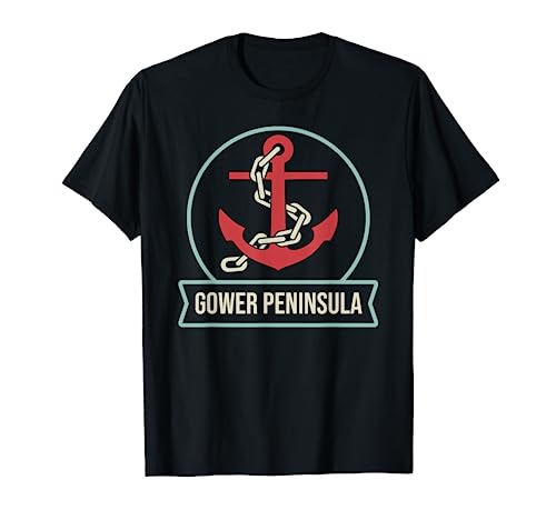 Gower Peninsula - Ancla de barco - Divertida idea de navegación Camiseta