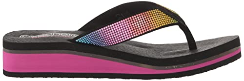 Skechers Skechers Kids Girls, Vinyasa Sparks Sandal, Black/Multi, 2