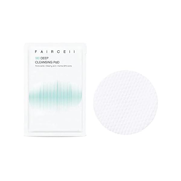 Faircell 180 Facial Deep Cleansing Pads (15Count) - Resurfacing, Moisturizing, Makeup Remover Portable and Large Size
