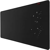 Psitek 36x16 Inches XXL Large Gaming Mouse Pad Black Extended Desk Keyboard Mousepad, Waterproof Cloth Surface Optimized for Precision, Durable Stitched Anti-Fray Edges