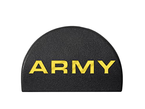 NDZ Performance JP1 Grip Plug for Glock 17 19 21 22 23 24 31 32 34 35 38 Gen 1-3 in 9mm .40 .357 10mm .45 ACP Color Filled Laser Engraved in Yellow - Army Text