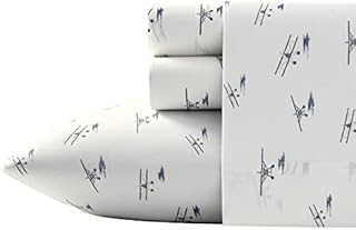 Eddie Bauer - Queen Sheets, Cotton Percale Bedding Set, Crisp & Cool Home Decor (Sea Planes Blue, Queen)