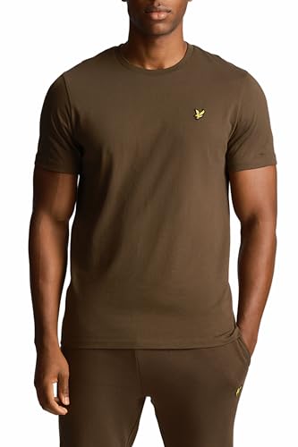 Lyle & Scott Uomo T-Shirt Tinta Unita Verde Oliva Xxl