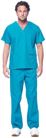 Dagacci Medical Uniform® Men's V-Neck Cargo Scrubs