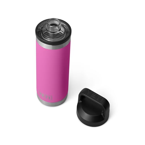 Image of YETI Rambler 18 oz Bottle, Leakproof, Vacuum Insulated, Stainless Steel with Chug Cap, Wildflower Fuchsia