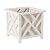 Lattice Design Planter Box - 14.75-Inch-Square Decorative Outdoor Flower or Plant Pot - Front Porch, Patio, and Garden Decor by Pure Garden (White)