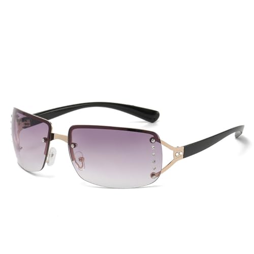 Lunettes de soleil sans bordure MUTYNE au style vintage pour sorties et festivals