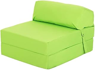 Ready Steady Bed Comfortable Fold Out Z Bed Chair | Sofa Bed Futon Lightweight | Soft Water resistant Cover | Ergonomically Designed Single Mattress Zbed (Lime)