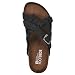 WHITE MOUNTAIN Women's Harrington Footbed Sandal, Black/Nubuk, 8 M