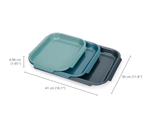 Joseph Joseph Nest™ Bake 3-Piece Non-Stick Baking Tray Set, Carbon Steel, Easy-Pull Handles, Stackable, Space-Saving Design, 10-Year Guarantee - Image 5