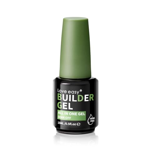 Love easy Hema Free Builder Gel for Nails Hypoallergenic & Odorless - Thickness Nail Strengthener & Extender | 28-Day Chip Resistance