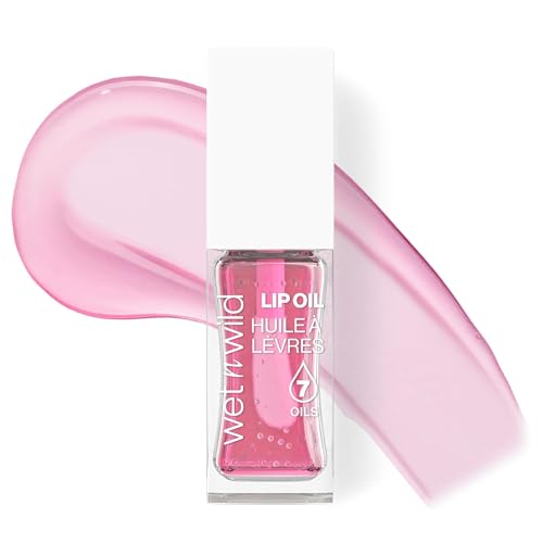 wet n wild Lip Oil - Lightweight, Non-Sticky, Hydrating &amp; Nourishing Formula with 7 Conditioning Oils, Vegan &amp; Cruelty-Free - Rose Quartz