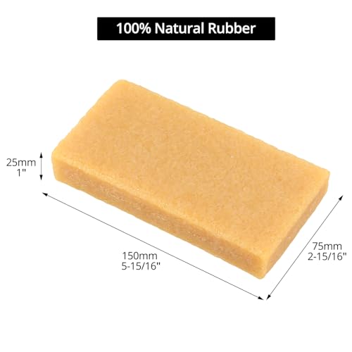 QWORK® 2 sztuki taśmy szlifierskiej blok czyszczący 150 x 75 x 25 mm do czyszczenia taśm szlifierskich i tarcz szlifierskich – wysokiej jakości kauczuk naturalny