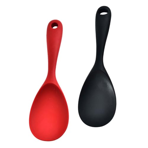 VALICLUD 2Piezas Cucharas de Silicona para Arroz Utensilios de Cocina Antiadherentes y Resistentes al Desgaste para Servir Arroz