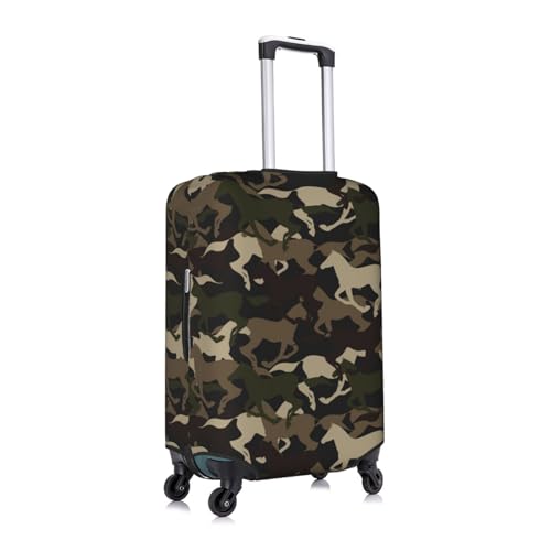 Beautiful Camouflage Horse Luggage Suitcase Cover, Stretchable Protection Luggage Stylish Suitcase Covers Small3