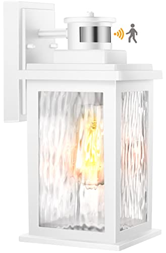 Image of VIANIS Motion Sensor Outdoor Lights, White Waterproof Porch Lights Outdoor