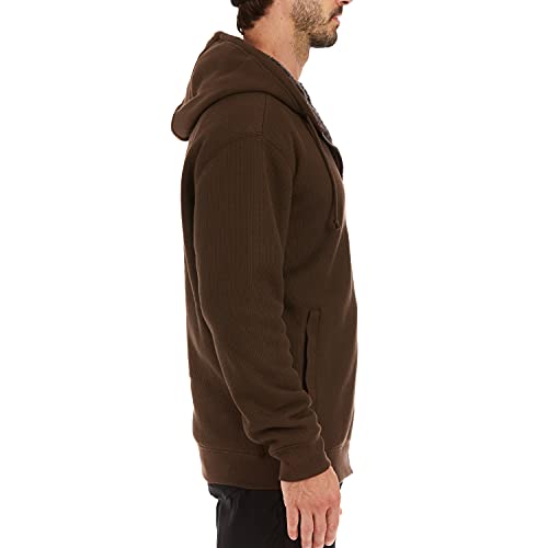 Image of Smith's Workwear Mens Big Men's Sherpa-bonded Thermal Knit Hooded Jacket