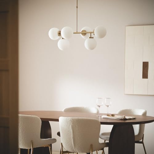 Lámpara de techo regulable en altura con 6 luces para salón moderno 5