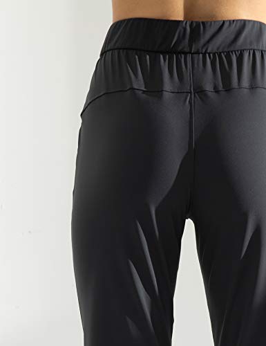 Image of AJISAI 7 /8 Joggers Travel Pants with Pockets Lounge Casual Stretch Workout Pants for Women