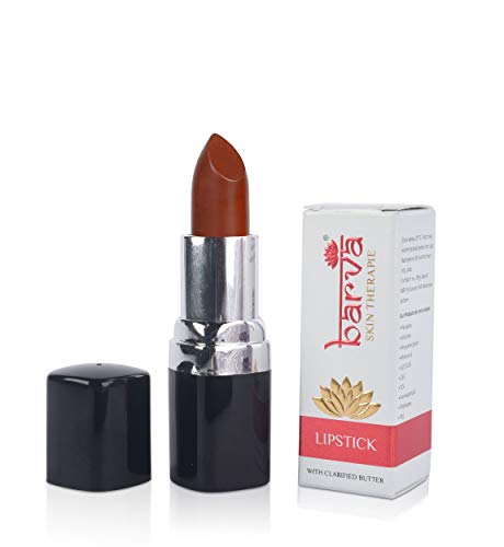 Image of Barva 100% Natural & Moisturising Lipsticks made using Clarified Butter, Kokum butter and Mineral Colours, 4.3g (Natural Brown 408)