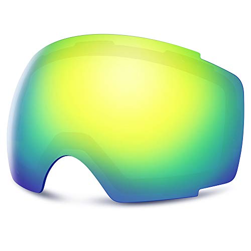 Copozz Polarized Ski Goggles Set, M1 Magnetic Snowboard Otg Uv400 Skiing Goggles (M1 Gold Lens Only(Vlt 8.1%)) #TOP19