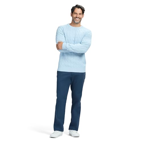 IZOD Men's Cable Knit Long Sleeve Crew Neck Sweater3