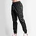 Men's Joggers Pants Casual Baggy Cotton Drawstring Tapered Sweatpants with Pockets Comfort Fashion Loose Trousers Black