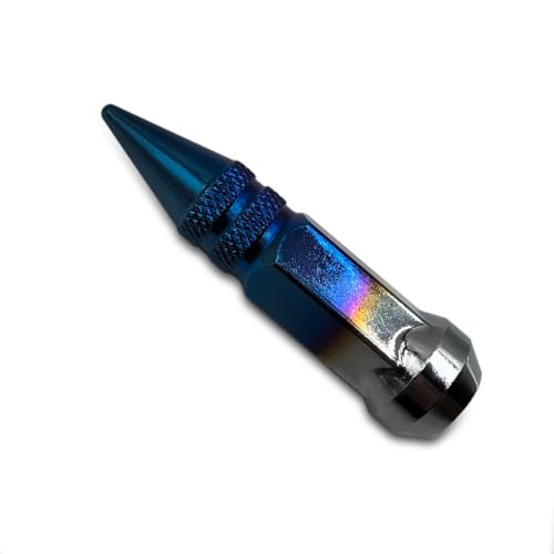 Image of M12x1.5 Lug Burnt Blue Nuts Lug,Spiked Lug nut for Acura, Honda, Chevy, Hyundai, Toyota, Lexus, 20PCS 12x1.5 Lug Nuts with Socket Key.