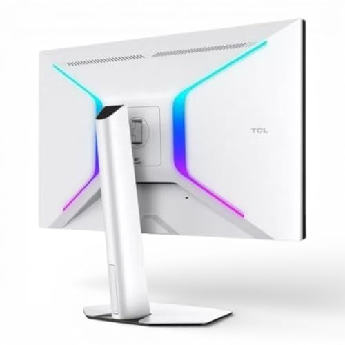 Image of TCL 32 inch R84 Series 4K UHD HDR QD-Mini LED, 1ms, 165Hz, AMD FreeSync Premium, Built-in Speakers, Adjustable, Gaming Monitor Black & White 32R84 (Renewed)