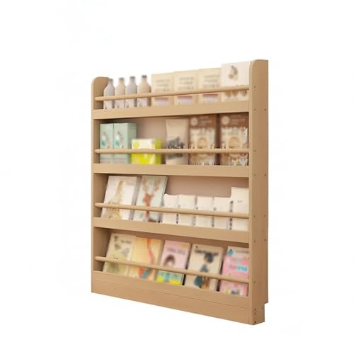 GCXNSKDQN Librería Infantil Madera，estanteria Libros Infantil de Piso de Alto y Fino， Compartimentos Abiertos Estante Libros Infantil para Juguetes y Libros,(19.68 * 3.74 * 46.77in)