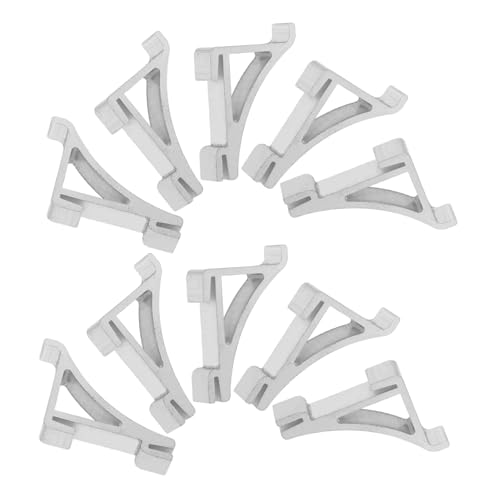 Hoement 10 piezas Clips para Estante de Congelador Soporte de Aluminio Resistente para Refrigerador y Vitrina de Bebidas Compatible con Múltiples