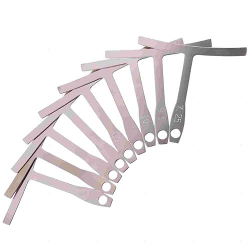 Mrchrogge 9個セット アンダーストリング半径ゲージ、弦楽器ツール、ギター測定定規、ギターとベースセットアップ用 ブリッジサドル調整用弦楽器ツール