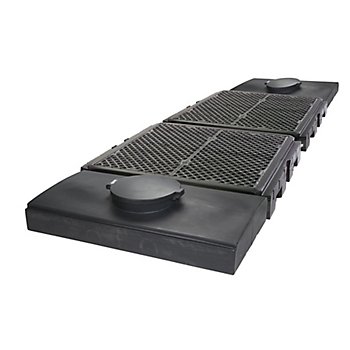 New Pig PAK119 Polyethylene Modular IBC Spill Containment Pallet, 18000 lbs Load Capacity, 187" Length x 62-1/2" Width x 12-1/2" Height, Black