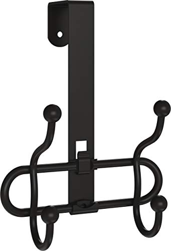 Franklin Brass Otd002F-Fb-C 2-Hook Over The Door Storage Rack, Matte Black #TOP7