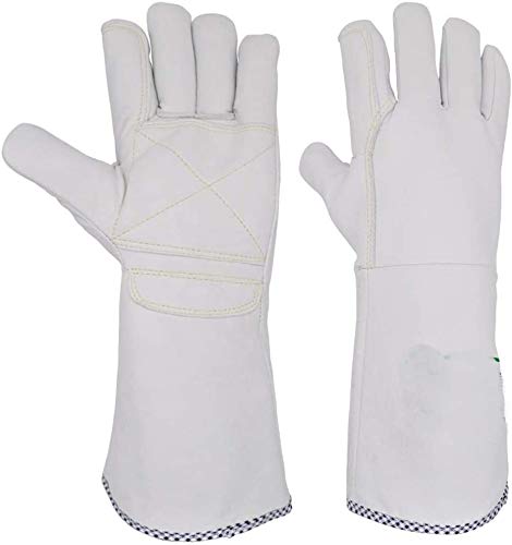 Lavoratori Guanti di protezione completa di pelle di pecora alta temperatura saldatore Guanti, morbido e resistente all'usura, calde e lunghe, opzionale (Dimensioni: 25cm) ( Color : - , Size : 25cm )