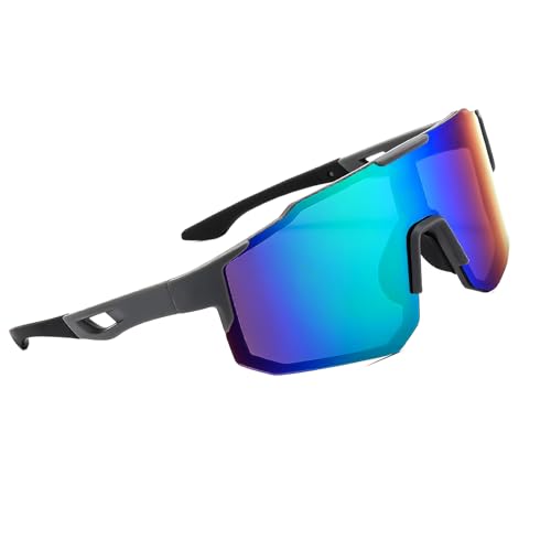 TINA.WIN Gafas de sol deportivas para hombre y mujer, gafas deportivas, para MTB, ciclismo, bicicleta de carreras, protección, correr, anti-UV400, anti-UV, Negro
