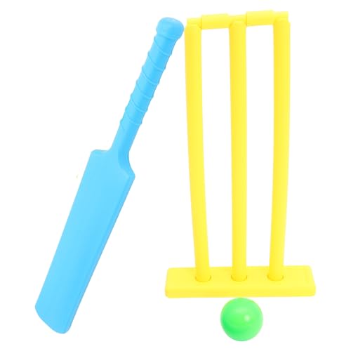 CORHAD Juego de Cricket Infantil Unisex Bate y Balones de Plástico Resistentes, Tamaño Portátil, para Actividades Deportivas y Juegos al Aire Libre en Jardín y Playa Color Aleatorio