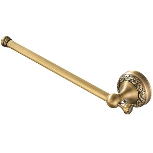 1. Porte-serviettes mural vintage en relief 29 cm en métal antirouille avec vis support robuste pour salle de bain