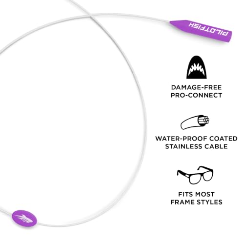 Image of Pilotfish Wire Sunglasses Strap, No-Tail Eyewear Retainer for Glasses, Secure Eyeglass Holder for Sports and Outdoors