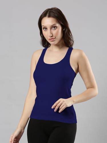 Image of Femmora Body Hugging Waist Length Camisole, Solid, Soft and Comfortable Cotton Fabric with Racer Back, for Women,Pack of 1