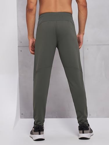 Image of TECHNOSPORT Mens Polyester Slim Fit Activewear Track Pant with SPF50+ for Running, Workout Wear Antimicrobial & Quick Dry